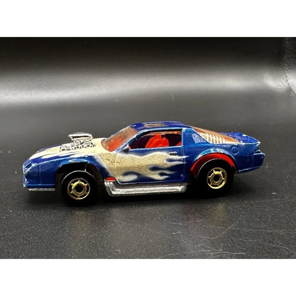 Hot Wheels Blown Camaro Z28 1987 Glow in Dark Tampo Turbotrax Vtg Turbo Glo RARE